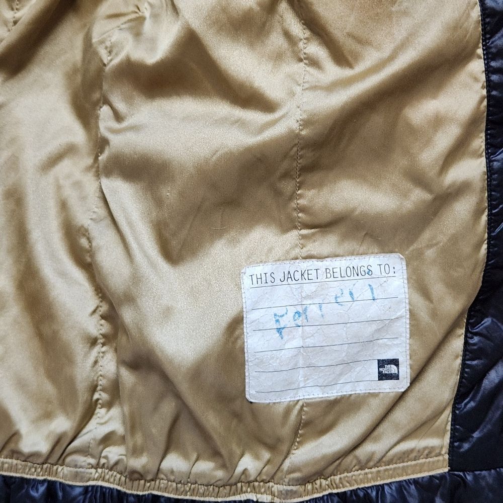 Kids The North Face Cocolee Black Gold Down Puffer Coat M 10/12 - Picture 13 of 16